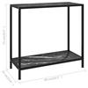 Console Table Black 80x35x75 Cm Tempered Glass