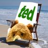 Proof Beach Towel with a Cartoon Teddy Bear Ted2 Pattern - Soft,absorbent,quick-drying,machine Washable - Perfect for Swimming,camping,bathing