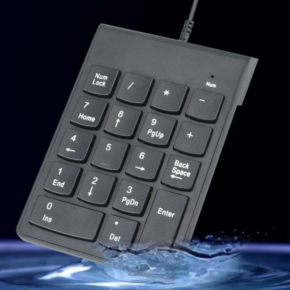 Mini USB Digital Keyboard Ergonomic Notebook Keyboard Efficient 18 Keys Keyboard  Cashier Use