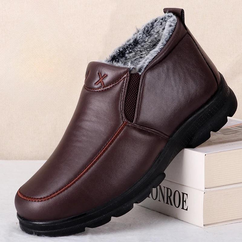 Fashion Winter Snow Outdoor Men's Shoes Men's Winter Boots Hiking Boots Waterproof Men's Shoes Work Shoes Platform Boots