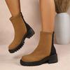Women's Fall Winter Boots Round Toe Heel Pull- British Booties