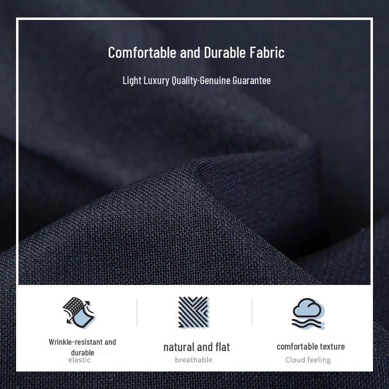 MONTAGUT Men's Spring/Summer Ice Silk Straight-Leg Business Casual Pants