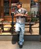 Seupao Roll-Up Short Sleeve Check Shirt_Spycg25C06 (A Type)