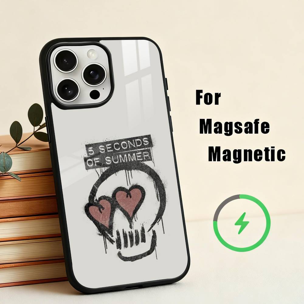 5 S-Seconds of S-Summers 5SOS  Phone Case For iPhone17,16,15,14,13,12,11 Plus,Pro Max Magnetic For Magsafe Wireless Charging