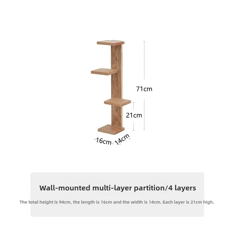 Minimalist Solid Wood Wall-Mounted Shelf Multi-Layer Storage Board Living Room Decorative Rack Japanese Home Wall Organizer