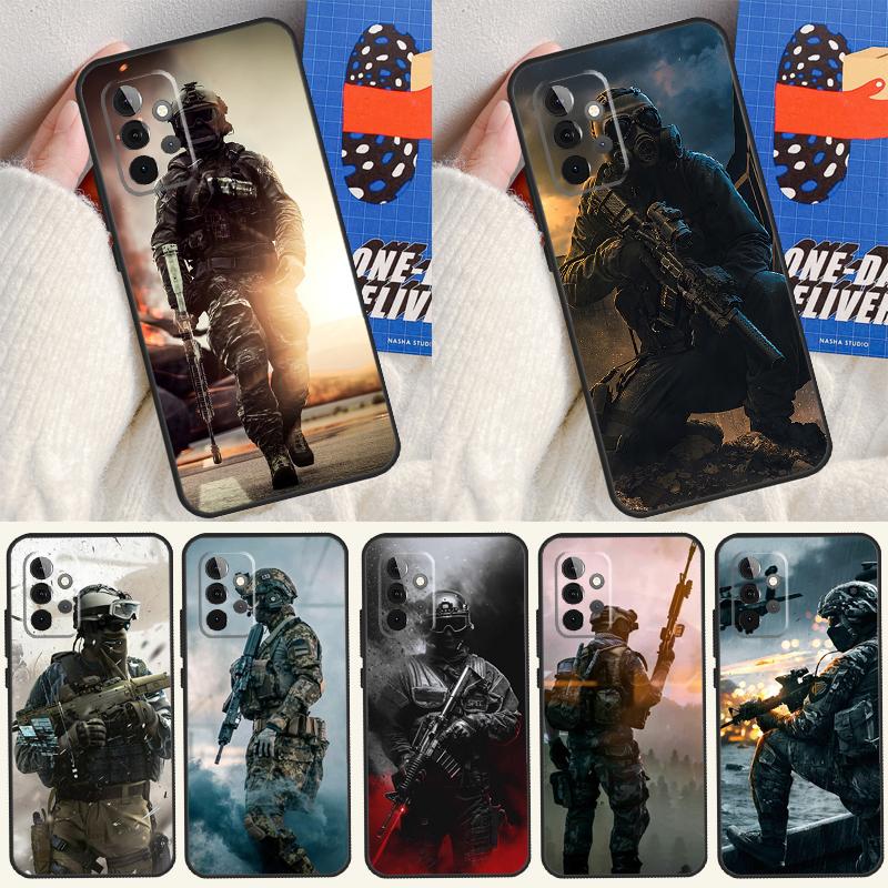 Tactical Swat Gear Pattern For Samsung Galaxy A53 A33 A13 A54 A34 A14 A55 A35 A15 A05 A06 A16 A22 A32 A52 Phone Case