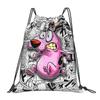 Custom Cowardlyes Dogs Anime Drawstring Bag for Training Yoga Backpacks Men Women Slapstick Sports Gym Sackpack