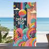 Letter Striped Beach Towel Modern Minimalist Quote Print Quick Dry Soft Cheerful Towel for Summer Beach