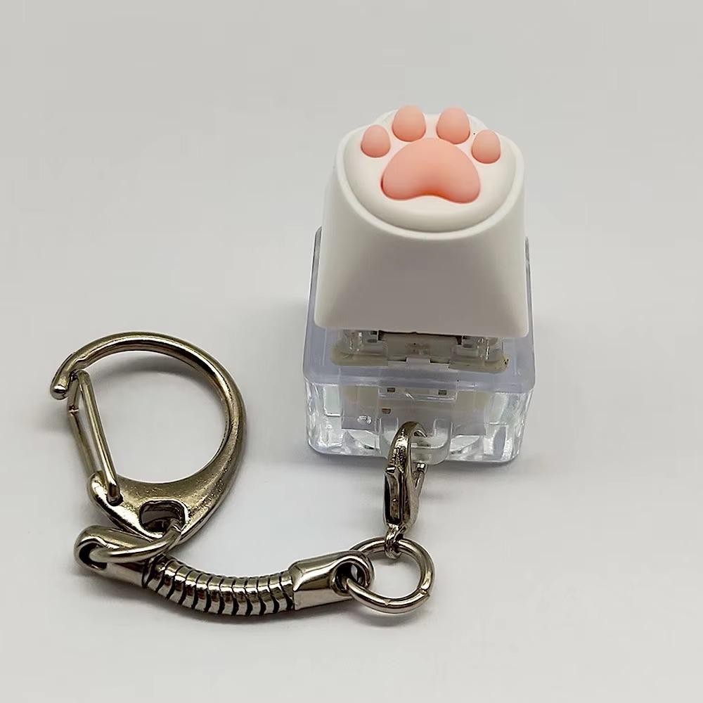 Silicone Cat Claw Keychain Keyboard Pressure Reducing Button Shaft Tester Pinching Block For Stress Relief