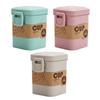 600ML Portable Breakfast Cup Large Capacity Seal Buckle Food Grade PP Microwave Safe Square Soup Noodles Snack Nut Jar Food Container