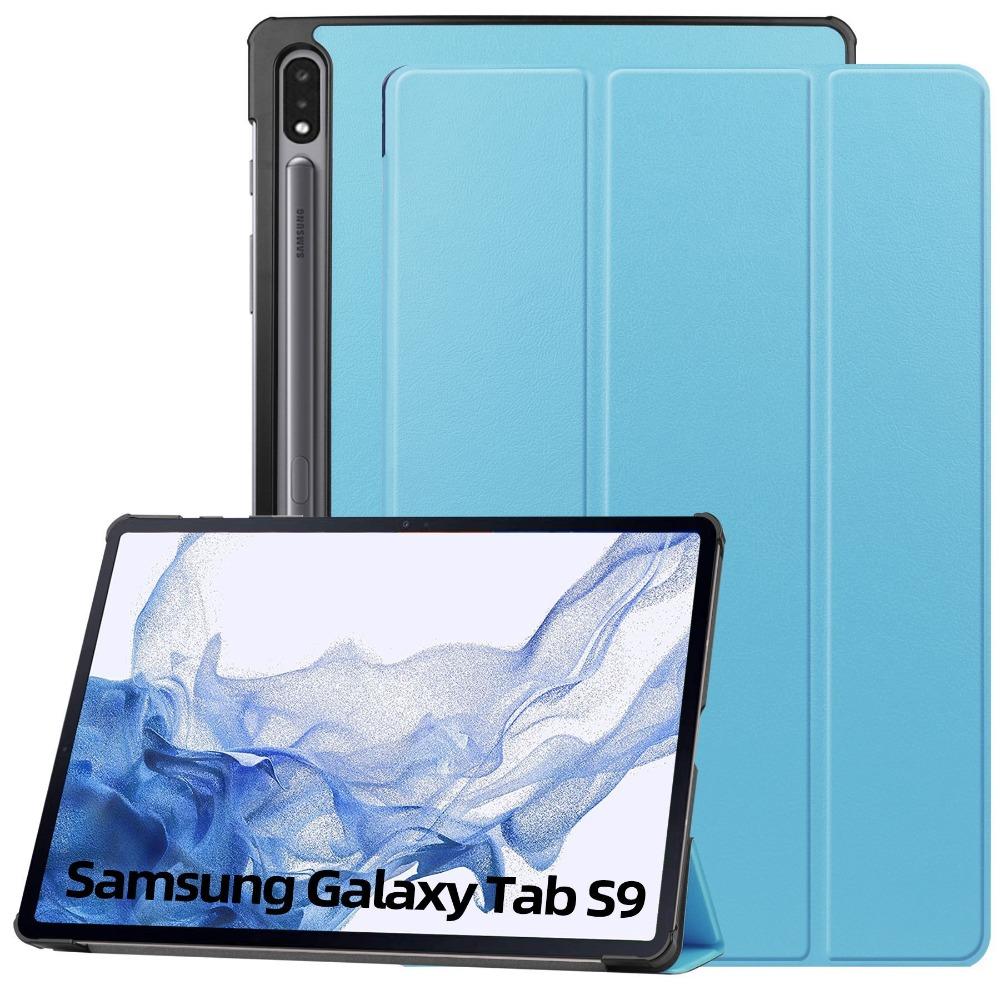 For Samsung Tab S9fe Case 2024 12.4 Inch Premium Tri Fold Stand Cover for S9 Plus S10 Tablet Protective Sleeve