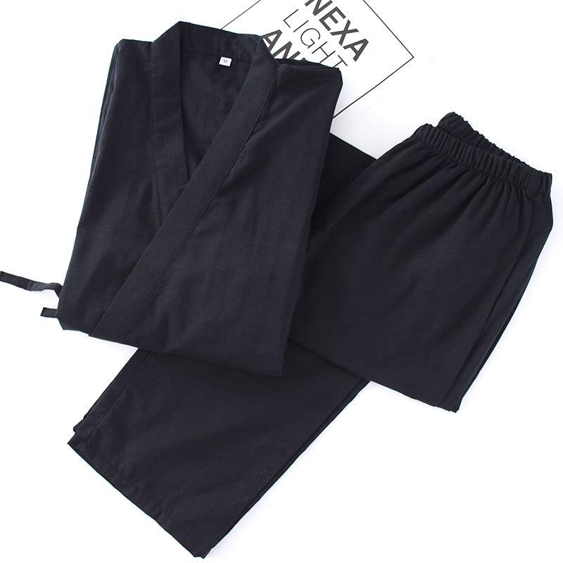 Kimono Robe Pigiami Abbigliamento Uomo Cotone Sottile Primavera Estate Abbigliamento per la Casa Largo Casual Set di Robe da Uomo