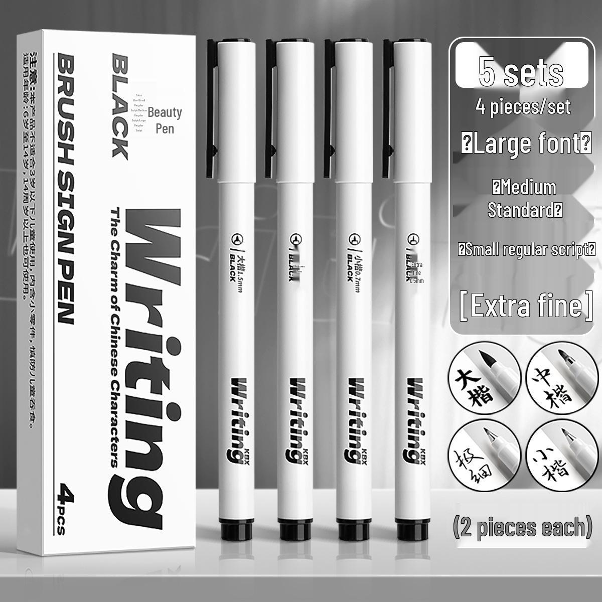 

Водонепроникна ручка з тонким чорним стрижнем - Масляна обводка для мистецтва та школи, Стійке до вицвітання чорнило. Default