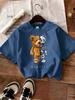Plush And Robotic Bear Prints T-Shirts Women Casual Loose Short Sleeve Tops Soft O-Neck T Shirt Summer Comfortable Woman Clothes