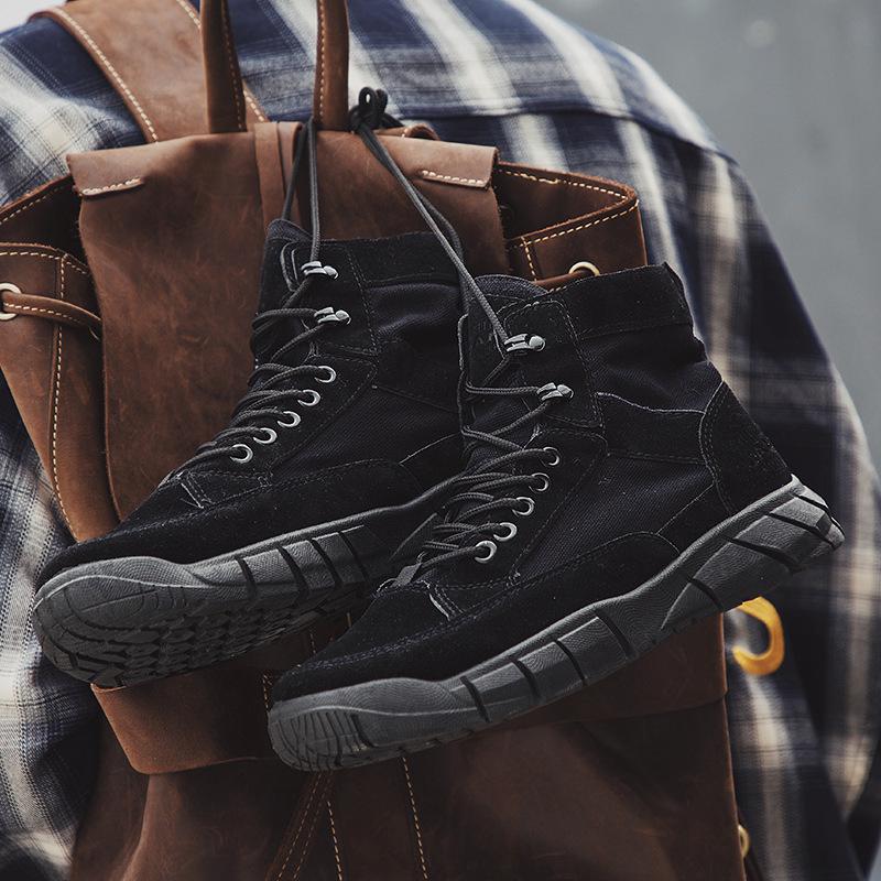 2024 Autumn Men s Trendy Casual High-Top Martin Boots - Versatile British Style for Running and Work 39