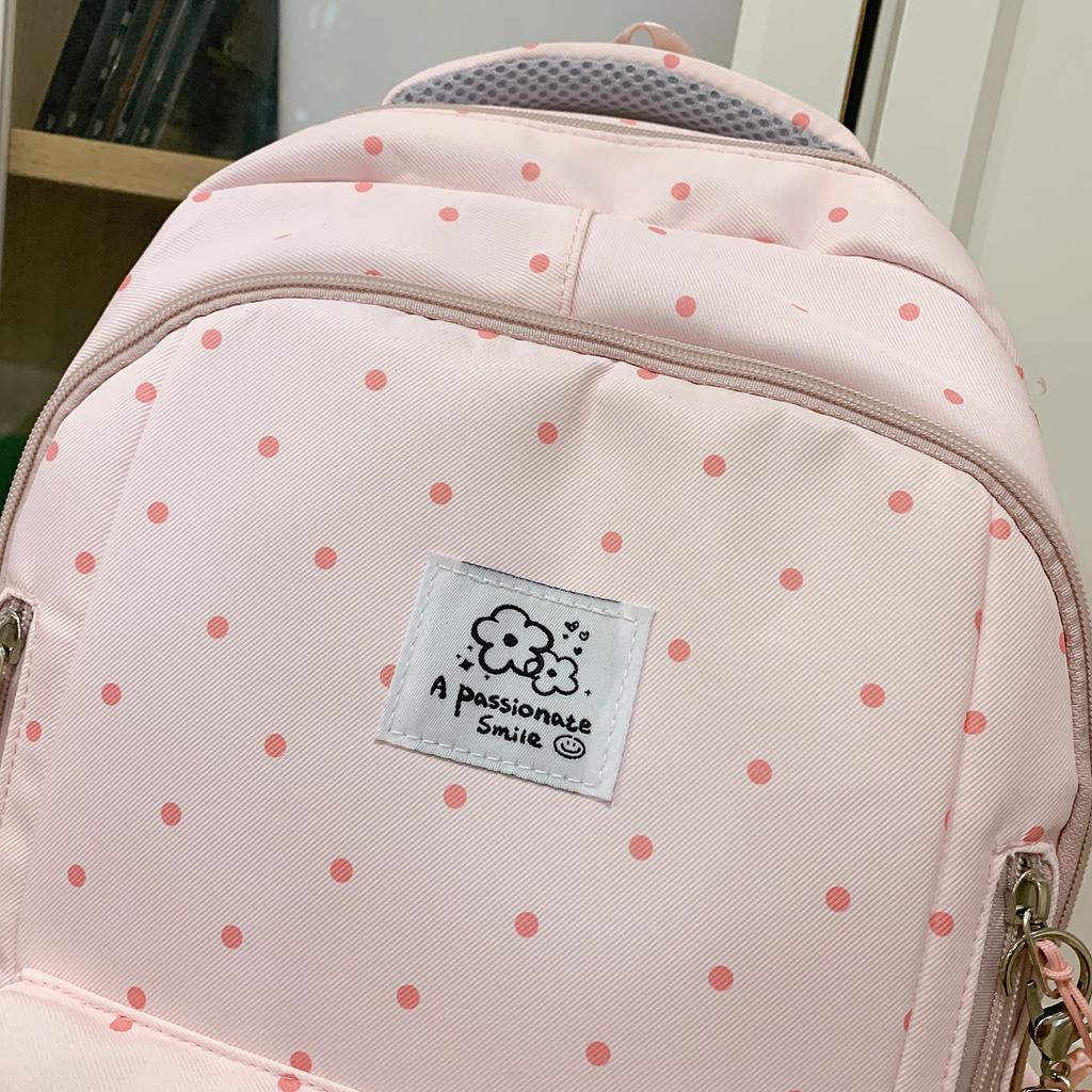 College Wave Point Backpack Junior Senior High School Lightweight Schoolbag Large Capacity Backpack