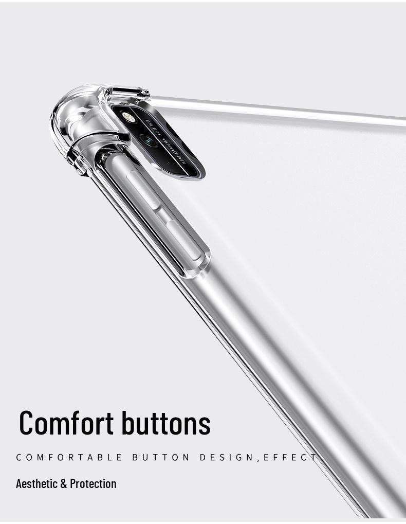 Capa Protetora Flexível Huawei MatePad 11 com Cantos Airbag, Transparente, Serve para Modelos de 10.8" e 10.1".