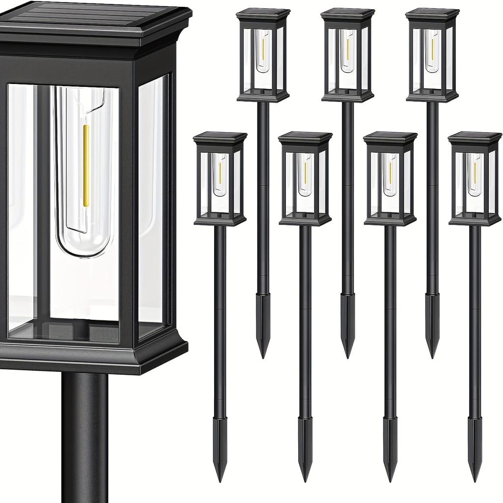 Solar Pathway Lights Outdoor Solar Lighting Garden Lamp Waterproof Landscape Lights Walkway Driveway Lawn Light Garden Decor New
