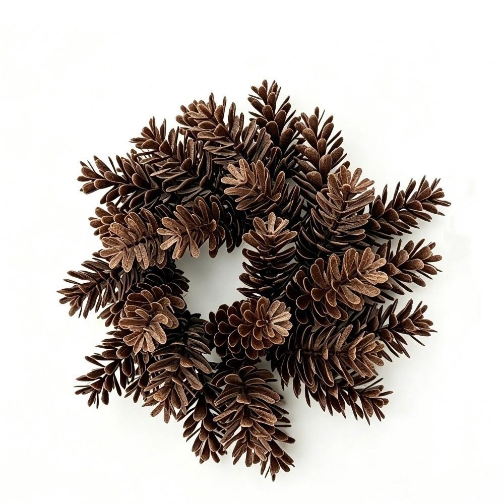 Plastic Christmas Artificial Plant Garland Reusable Xmas Candle Cup Ring  Holiday Party