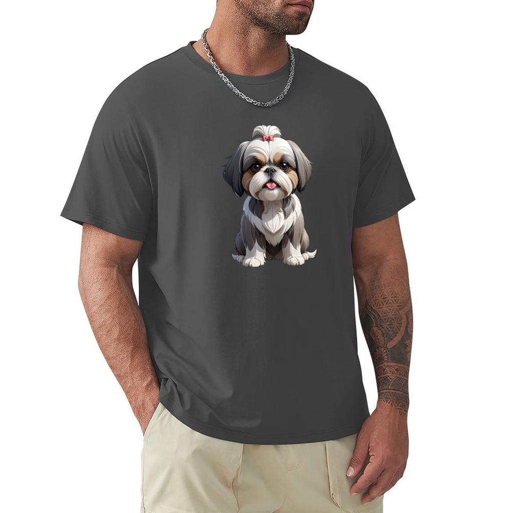 Shih Tzu Tshirt Short Sleeve Tee New Edition Quick Drying Unisex Clothing