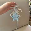 Adorable Bows Wing Key Chain For Girls And Teens Featuring Chic Star Shape And Smooth Texture Handbag Accessory