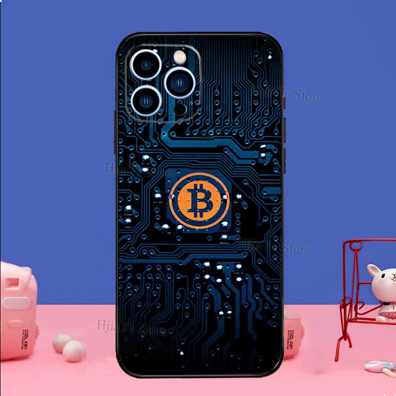 Bitcoin Coins Funny Case For iPhone 16 15 13 14 Pro 12 11 14 Pro Max Plus XR XS Max X 12 13 Mini SE2 Cover Shell