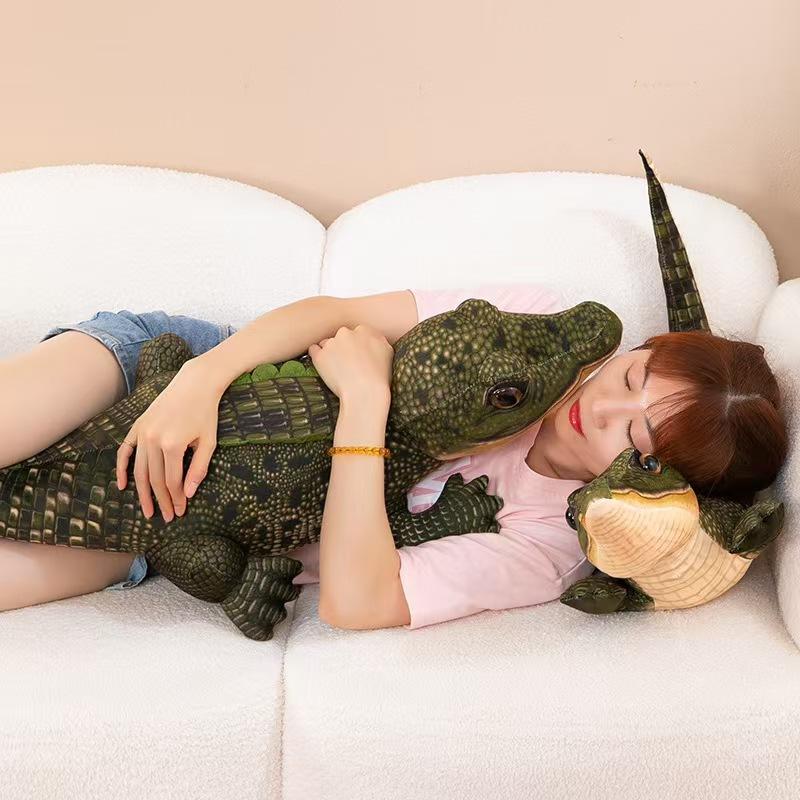 Ugly Cute Simulated Crocodile Plush Toy Boy Comforting Doll Zoo Souvenir Night Market Ring Ornaments