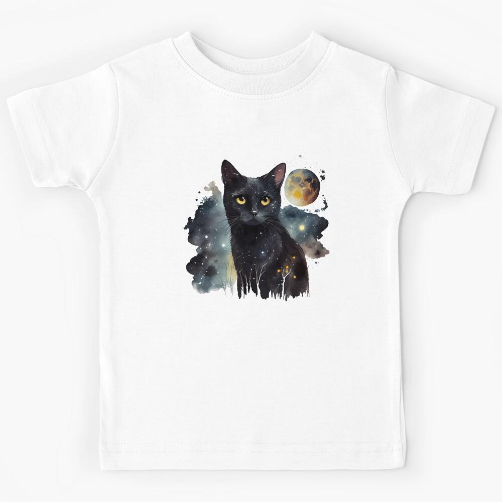 Black Cat Kids T-Shirt 120