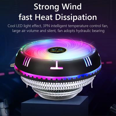 90mm RGB Fanlı CPU Hava Soğutucu PC Soğutma Radyatörü Intel LGA 1200 1150 1151 1155 1156 775 1366 2011 X79 AMD AM4 AM3+ İçin