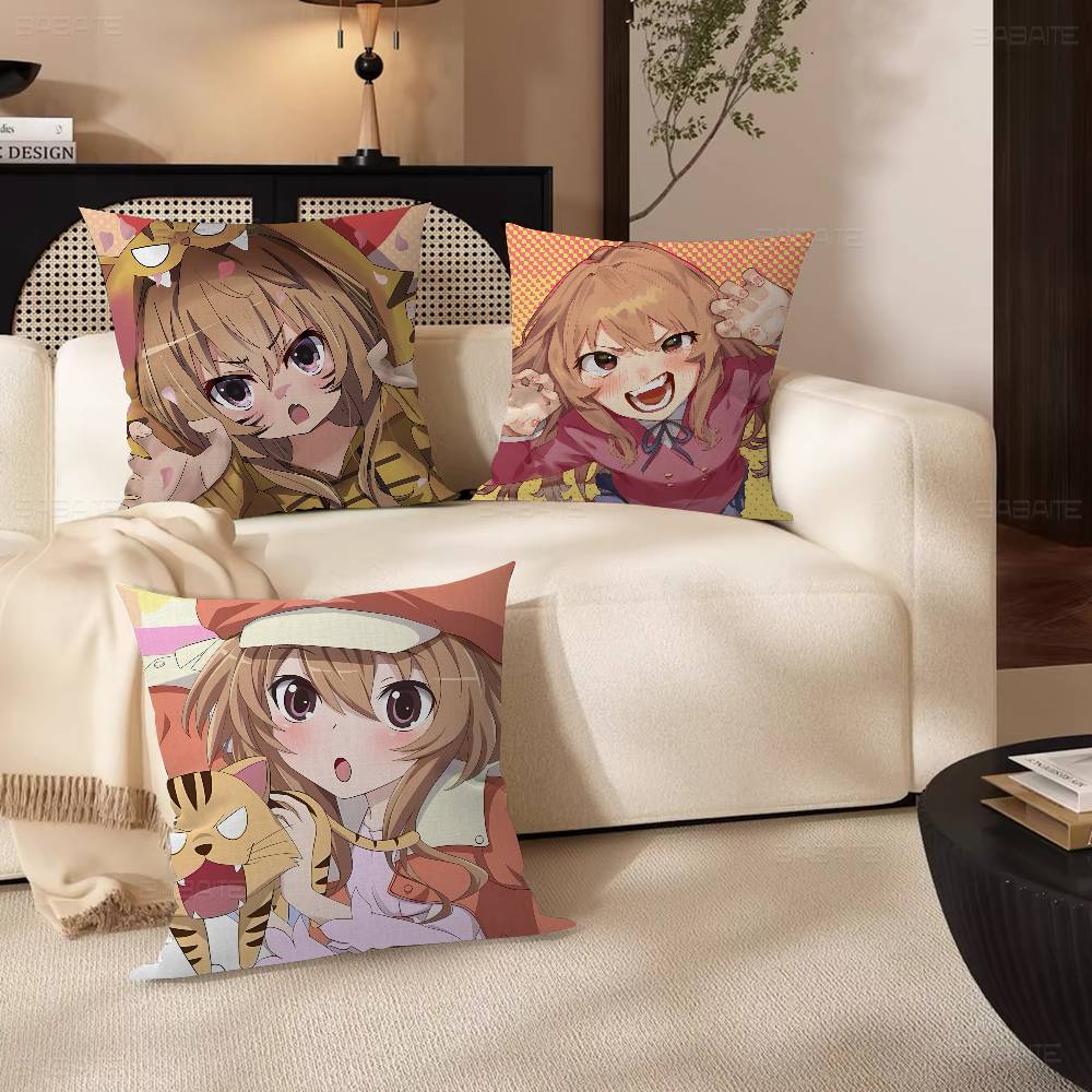TIGER X DRAGON Toradora Aisaka Taiga cm Cushion Cover Pillow Cover Decor Pillowcase Home Pillowcase for Couch Pillow