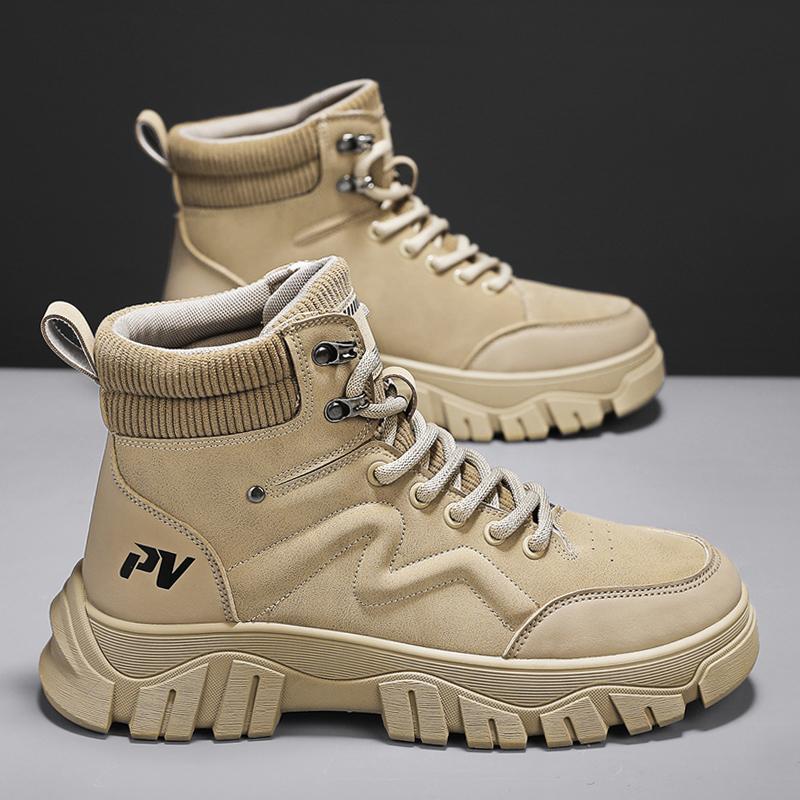 Fashion CYYTL Mens Boots Ankle Casual Shoes Leather Cowboy Combat Winter Tactical Motorcycle Chelsea Work Outdoor Hiking Designer Luxury