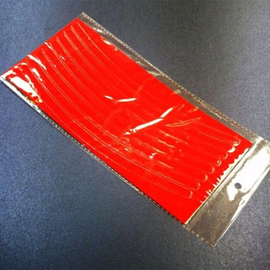 Reflective Bicycle Wheel Rim stickers, Hi-VIS, Fluorescent bike Wheel Stickers₊ красный