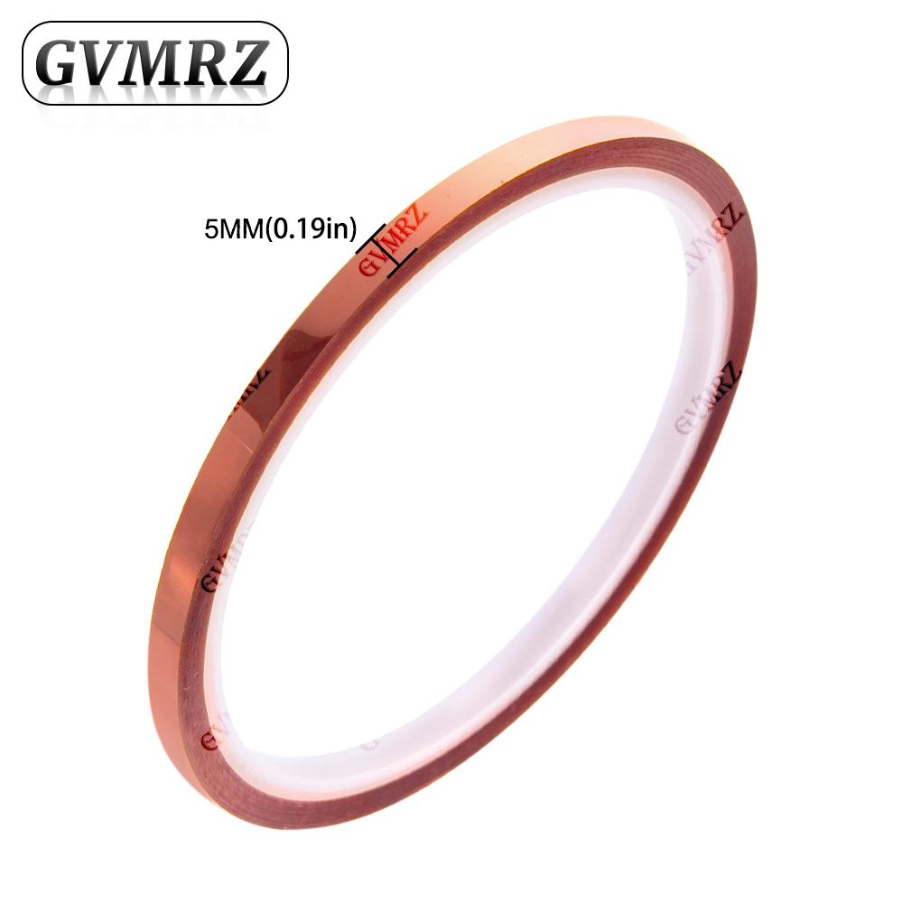 

3D Printer Kapton Tape Assortment Kit 5/10/15/20/40/50MM High-Temperature Resistant Polyimide Tape for Electronics 5mm 10mm