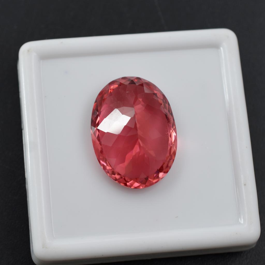 Natural Padparadscha Sapphire Oval 29.15 Ct Beautiful Certified Loose Gemstone