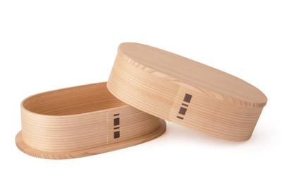 Caja bento ovalada Akita Odate Kogeisha Magewappa (Grande)