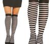 Stockings Socks Over the Knee Socks White Black Stripes