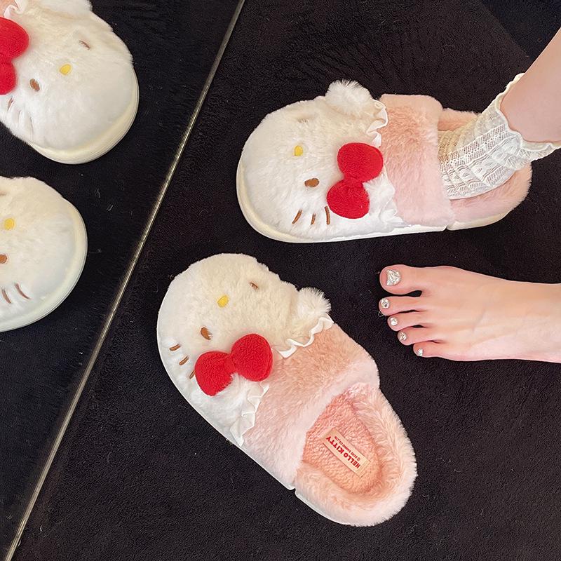 2025 Winter Baumwollpantoffeln Damen Winter Zuhause Indoor Dicke Sohle Baumwollmopp Warme Wollpantoffeln Haushalt Hausschuhe