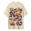 Plus Size Demon Slayer Summer Anime Printed Men, Women T-shirt Casual Parent Child Top Fashion Street Wear Harajuku Style Y2K