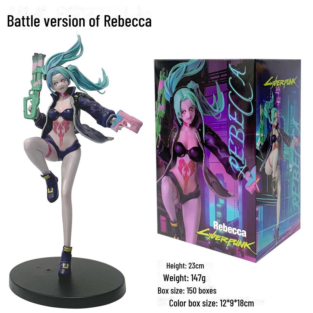 "Cyberpunk Edgerunner Models: Handmade David, Lucy, Rebecca Cyber Wanderer Ornaments"