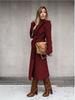 2024 Women's V-Neck Long Woolen Coat: Stylish Spring/Autumn Overcoat with Tie
