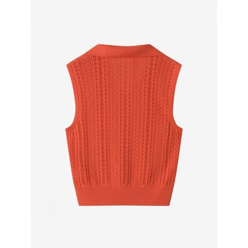 Cc Collect Rippstrickweste mit V-Ausschnitt C252ksb031