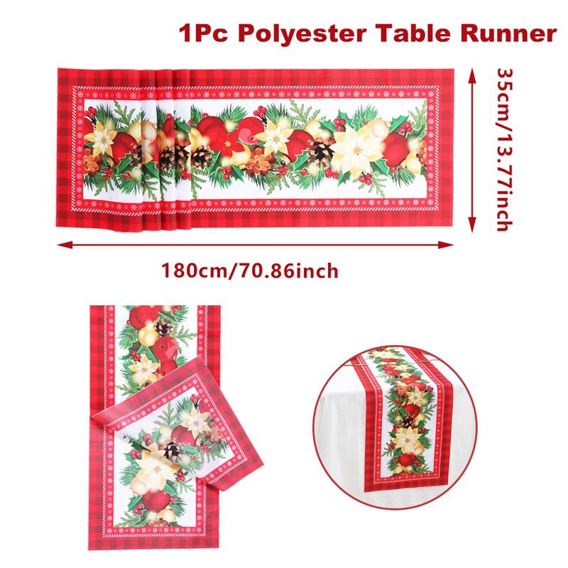 Christmas Table Runner Merry Christmas Table Decoration for Home 2024 Table Cover Xmas Ornament Navidad Natal New Year Gift 2025