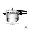 7L double-handle pressure cooker, made of thickened aluminum and stainless steel, includes steaming rack, suitable for all stove