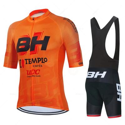 2024 New BH Pro Bicycle Team Short Sleeve Maillot Ciclismo Men's MTB Cycling Jersey Summer Breathable Bike Clothing Sets Hombre