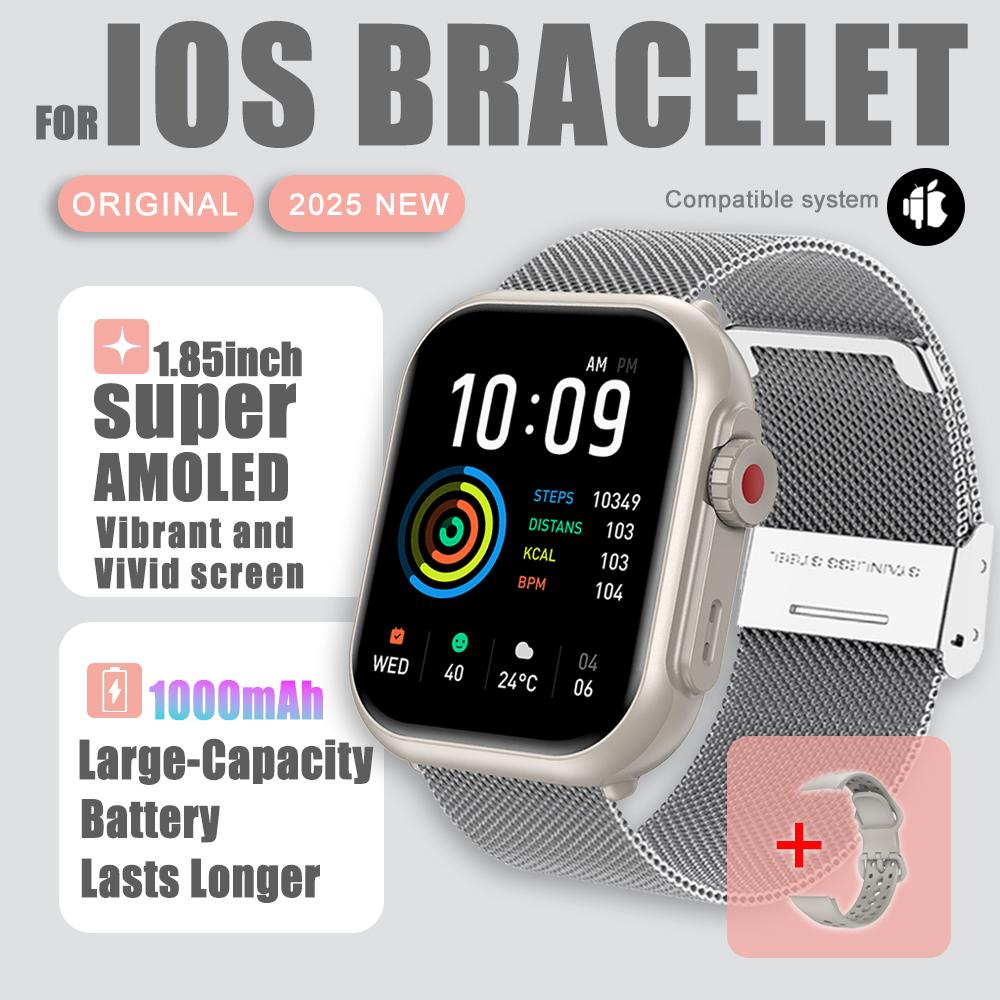 2026 Nou Ceas Inteligent 1000 mAh Bărbați Femei 1.85“HD AMOLED GPS track Ecran Tactil Complet IP68 Impermeabil Apel Bluetooth SmartWatch Bărbat