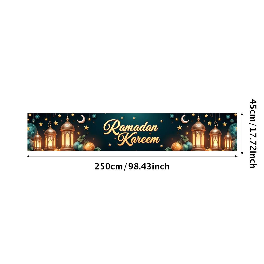 Bannière Ramadan Kareem Toile de fond Lanternes Lumières Décoratif Festival Fête Événement Célébration Graphique Décor Islamique Arrière-plan
