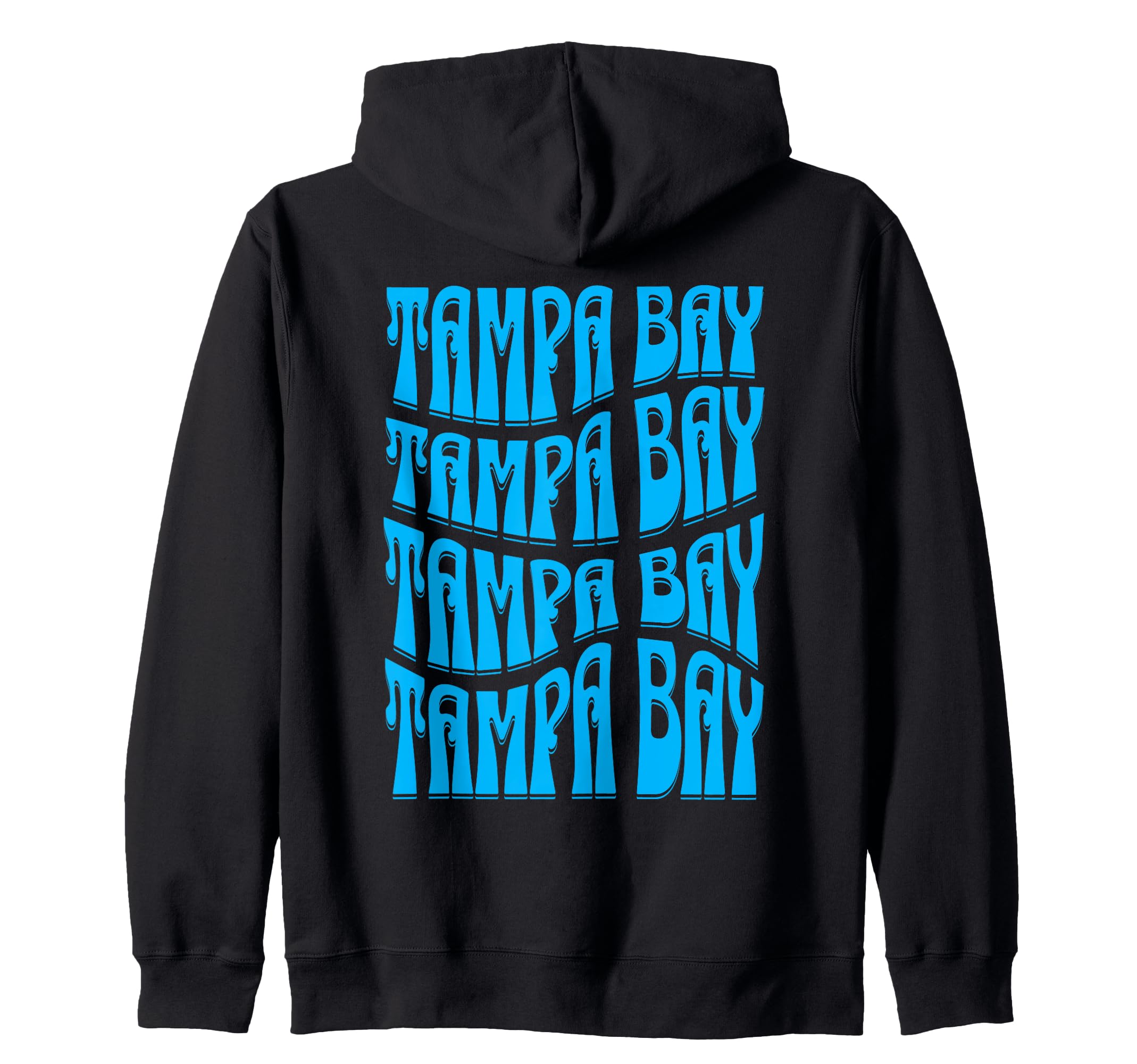 

Amazing Tampa Bay Florida groovy retro 60s 70s style design. Zip hoodie