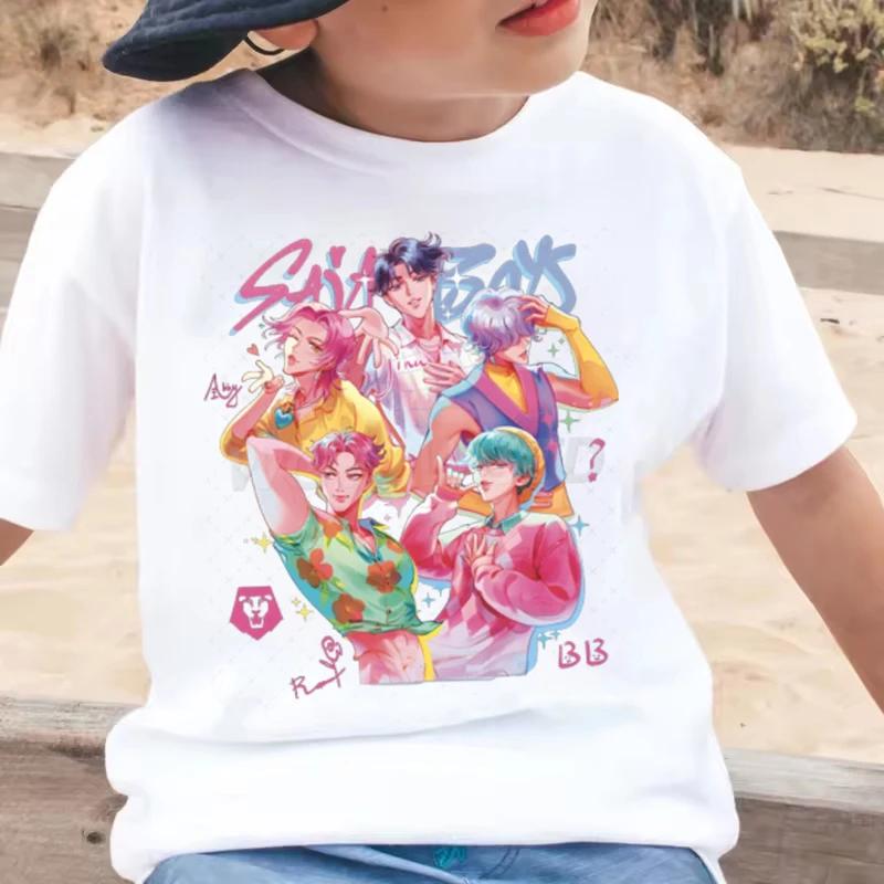 Saja Boys Tshirt Anime Kpop Demon Hunters Kids T-shirts Children's Clothing New Summer Casual Boys Girls Short Sleeve Tops