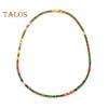 Retro Style Necklace Bracelet Colorful Cubic Zirconia Choker Necklace Women Bracelet Wedding Party Formal Jewelry