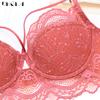 DKGEA Women Thin Brassiere Sexy Bra Set Lace Underwear Plus Size D E Cup